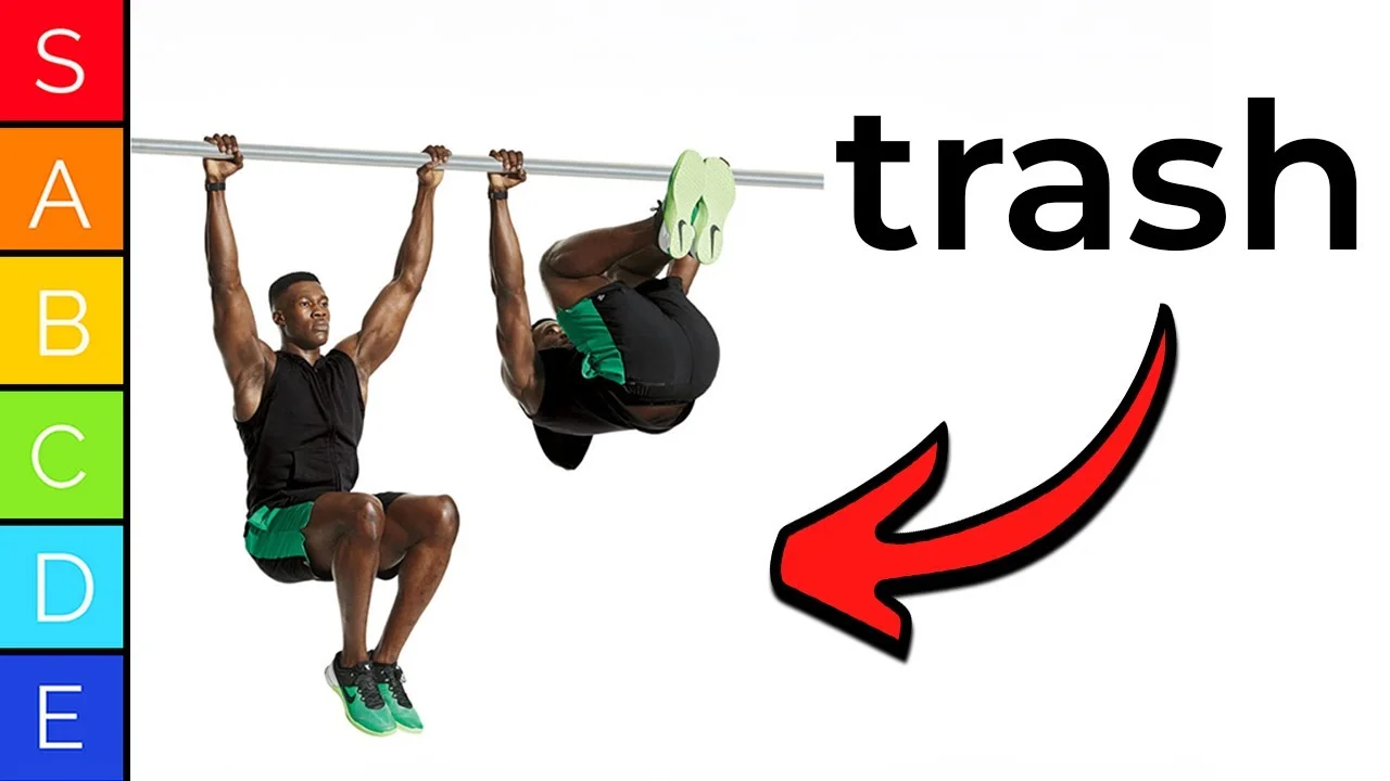 Daniel Hristov holding a tuck front lever on a bar, part of ranking front lever training exercises
