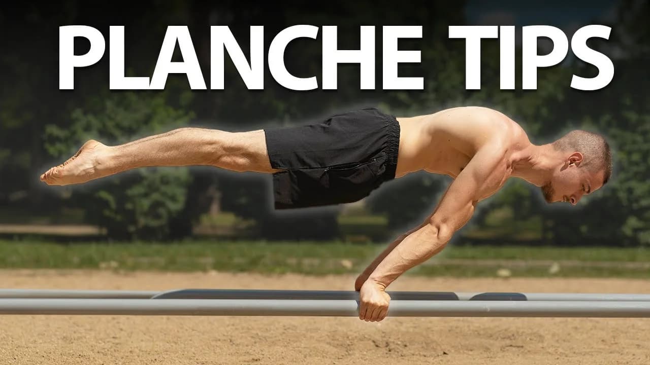 Daniel Hristov demonstrating a planche lean with straight arms during a calisthenics training session