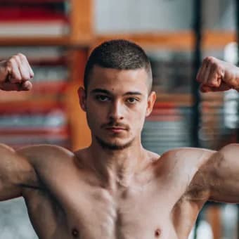 Portrait of Daniel Hristov, four-time calisthenics world champion
